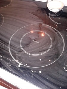 Baking soda to clean glass top stove