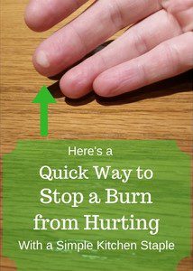 Here is a quick way to stop a burn from hurting